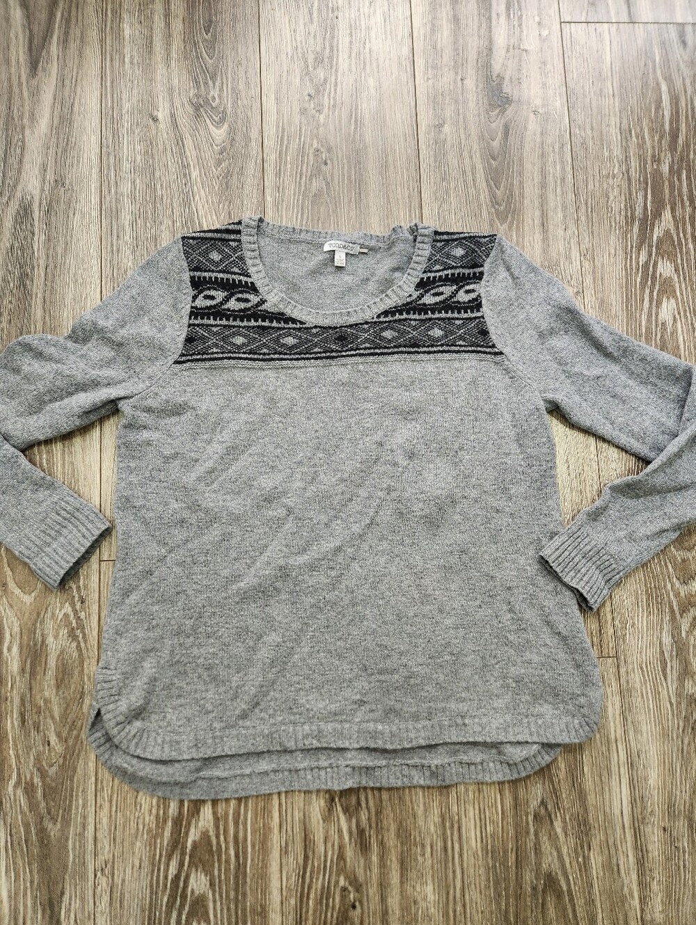 Toad & Co Womens Lambswool Aleutia Crew Sweater Size L Gray Minimalist Lagenlook